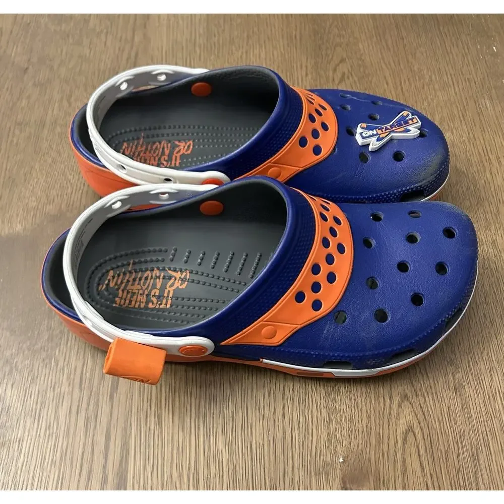 Crocs X NERF Classic Clog NERF Blaster Dart Unisex M 8/ W 10 Royal Blue Orange